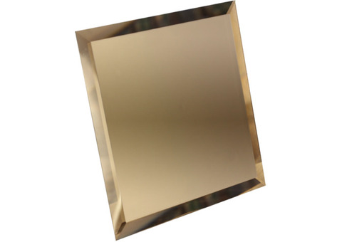 Зеркальная плитка ДСТ КЗБ1-03 квадратная с фацетом 10 мм бронзовая 250х250 мм