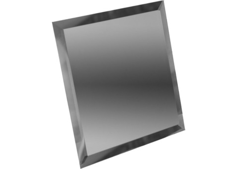 Зеркальная плитка ДСТ КЗГ1-01 квадратная с фацетом 10 мм графитовая 180х180 мм