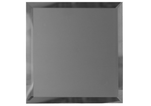 Зеркальная плитка ДСТ КЗГм1-01 квадратная с фацетом 10 мм графитовая 180х180 мм