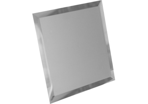 Зеркальная плитка ДСТ КЗСм1-03 квадратная с фацетом 10 мм серебряная 250х250 мм