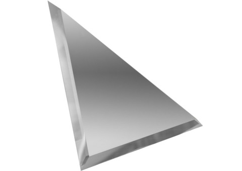Зеркальная плитка ДСТ ТЗС1-03 треугольная с фацетом 10 мм серебряная 250х250 мм