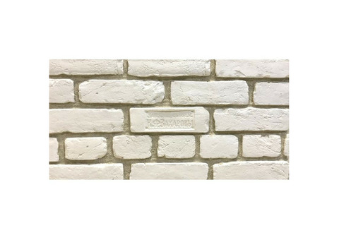 Искусственный камень Imperator Bricks Cтаринная мануфактура тычковый белый
