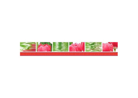 Бордюр керамический Нефрит-Керамика 77-05-47-160-0 Фреш Тюльпаны 500х70 мм