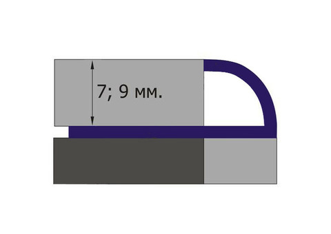 Профиль для плитки наружный угловой белый 7 мм
