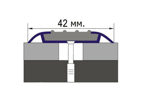 Профиль противоскользящий Евроступень АН-42 алюминиевый коричневый 42х2500 мм