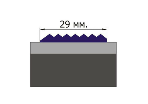 Профиль противоскользящий Евроступень Н-29 резиновый бежевый 29х12000 мм