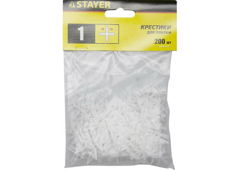 Крестики для кафеля Stayer 3380-1 1 мм 200 шт в упаковке