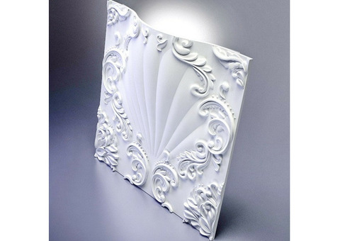 Дизайнерская 3D панель из гипса Artpole Valencia LED White 3 модуля 600х600 мм