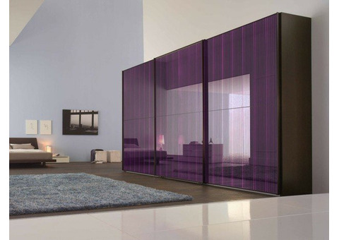 Дизайнерская 3D панель из стекла Artpole Barcode лиловый 600х600 мм
