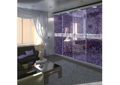 Дизайнерская 3D панель из стекла Artpole Smoggy фиолетовый 200х300 мм