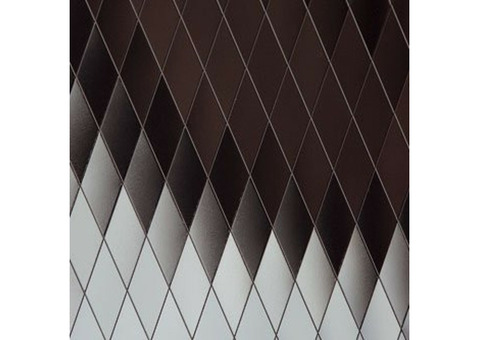 Стеновая панель Sibu Multistyle Magic Black Diagonal 15x15 2600х1000 мм самоклеящаяся