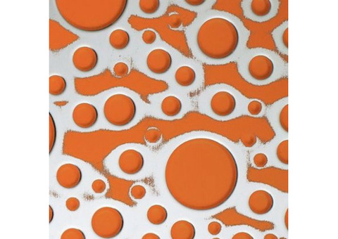 Стеновая панель Sibu Structure Line Bubble Orange PF Silver 2612х1000 мм