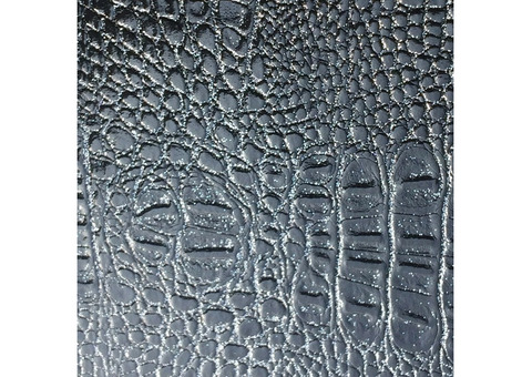 Декоративная панель МДФ Deco Крокодил черный блестки серебро 124 2800х1000 мм
