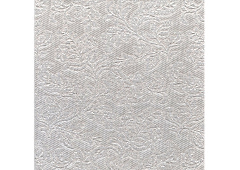 Декоративная панель МДФ Deco Цветы белый и серебро 111 2800х640 мм