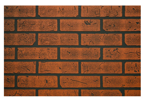 Стеновая панель МДФ Акватон Кирпич красно-коричневый с тиснением 2440х1220 мм