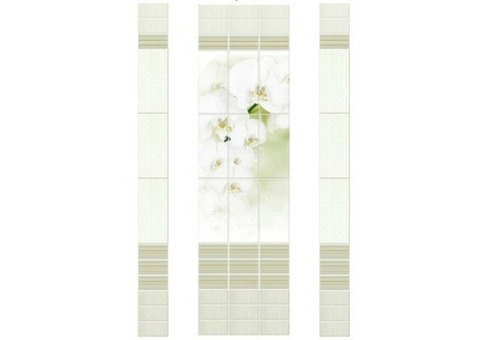 Стеновая панель ПВХ Novita Light фриз 3D Белая орхидея добор 2700х250 мм