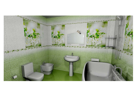 Стеновая панель ПВХ Novita фриз 3D Вишневый сад добор 2700x250 мм
