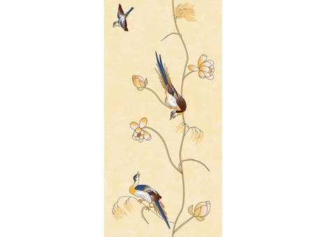 Стеновая панель ПВХ Апласт Цветы Азии 9005/1 Райские птицы 2700х250 мм