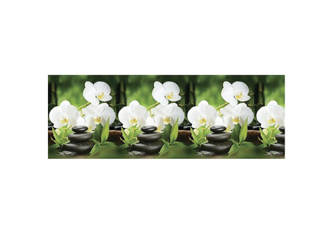 Фартук кухонный Требити Белые орхидеи пластиковый 2000х600х1,5 мм