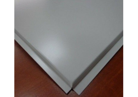Потолок кассетный Cesal Standart Tegular K90 Белый матовый 3306 595х595 мм