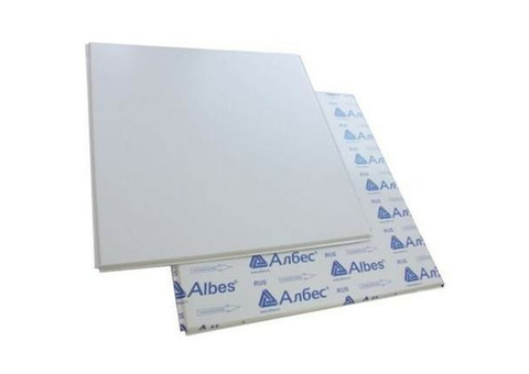 Потолок кассетный Албес AP600A6-E Эконом/45 градусов/Т-24 A903RUS01 белый матовый 600х600 мм