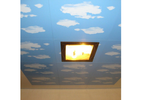 Потолок кассетный Cesal Art Небо с облаками 3880 ЗС К90 300х300 мм