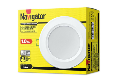 Светильник встраеваемый Navigator 94 836 NDL-P1-10W-840-WH-LED