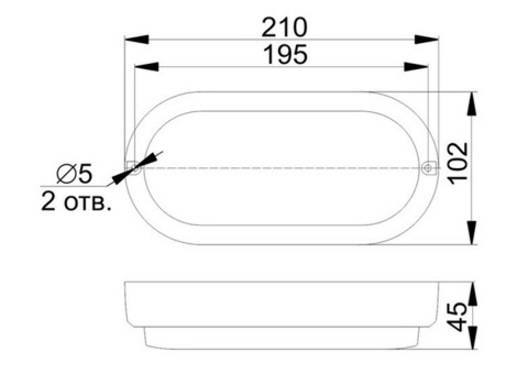 Светильник светодиодный IEK ДПО 4012 210х102 мм 12Вт 4000К IP54 белый