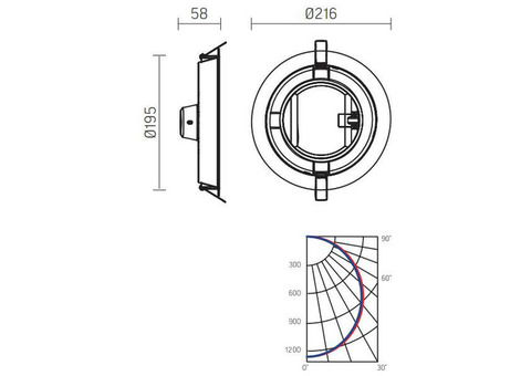 Светильник светодиодный Varton DL-Basic V1-R0-00643-10000-2003050 встраиваемый 30 Вт 5000 K