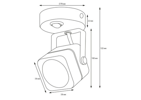 Светильник накладной Fametto Sotto DLC-S613 UL-00009423 GU10/B White с выключателем