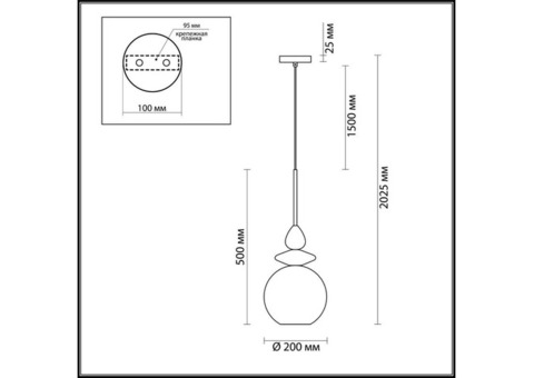 Светильник подвесной Odeon Light Bella 4862/1 E27 1х60W