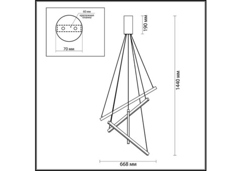 Светильник подвесной Odeon Light Cometa 3860/48B