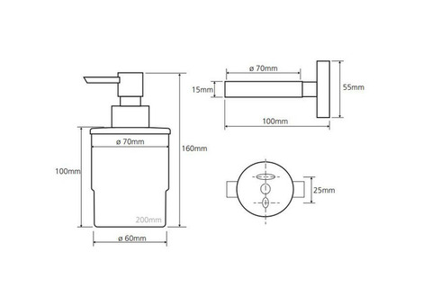 Дозатор для жидкого мыла Bemeta Omega 138709041 Mini хром
