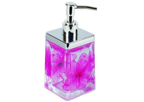 Дозатор для жидкого мыла Аквалиния Розовые цветы A8825_S14