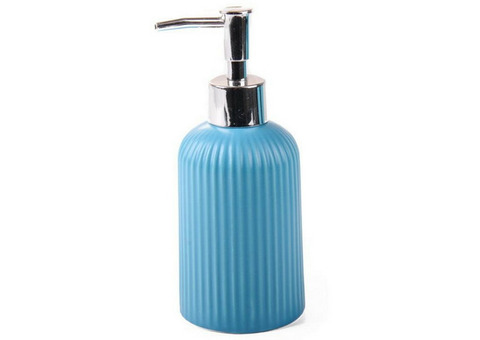 Дозатор для жидкого мыла Аквалиния Плиссе синий матовый CE1610LA-LD