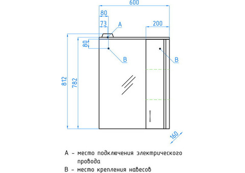 Зеркало-шкаф Style Line Эко Стандарт Панда-2 600/С белый