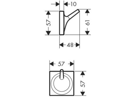 Крючок для ванной Hansgrohe Axor Starck Organic 42737000