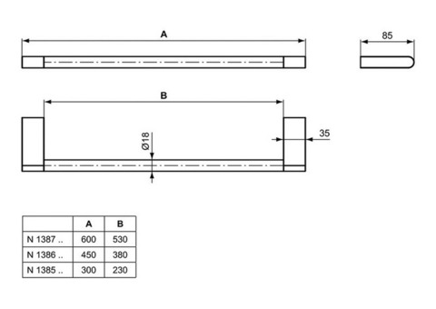 Полотенцедержатель Ideal Standard Connect N1386AA