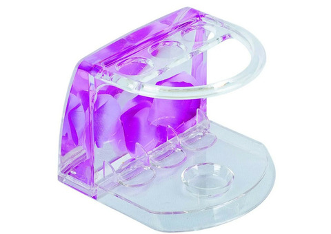 Подставка для зубных щеток Аквалиния Фиолетовые лепестки малый