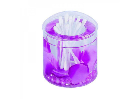 Стакан для ватных палочек фиолетовые лепестки Аквалиния 13001
