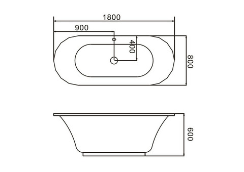 Ванна акриловая Ceruttispa Lamone CT8331 180х80х60 см