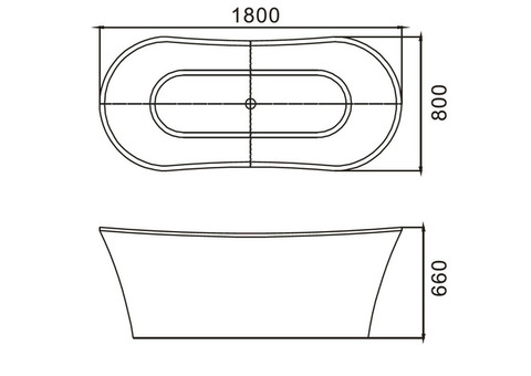 Ванна акриловая Ceruttispa Vomano CT8339 180x80х66 см