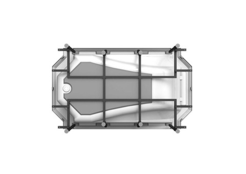 Ванна акриловая Fra Grande Эстелона 190х110 см белая с рамой-подставкой