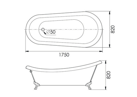 Ванна акриловая Gemy G9030 C