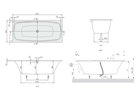 Ванна квариловая Villeroy & Boch My Art UBQ180MYA2V-01 180х80 см