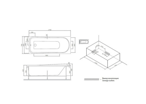 Панель для ванны Am-Pm Like W80A-170-070W-P