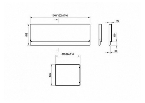 Панель фронтальная для ванны Ravak Chrome 150 см