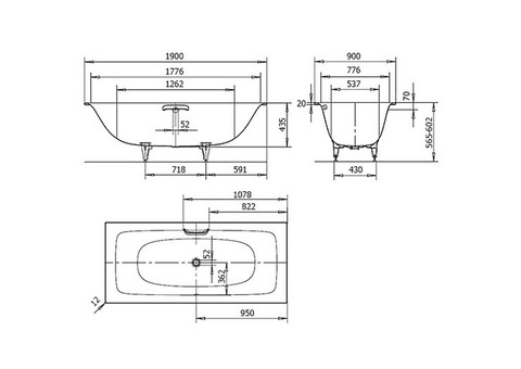 Ванна стальная Kaldewei Silenio 678 190х90 см с покрытием Easy-Clean