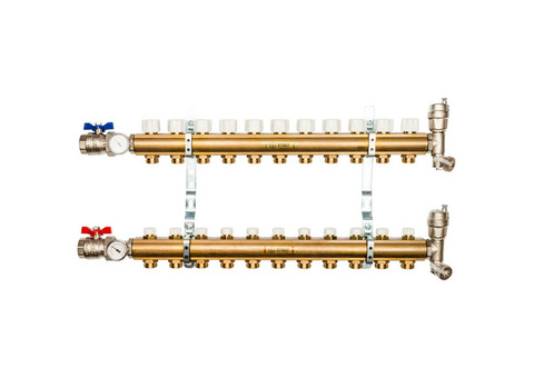 Коллектор распределительный Stout SMB 0468 000011 на 11 контуров без расходомеров