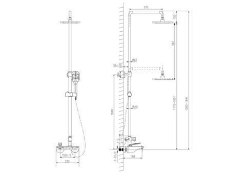 Душевая стойка Lemark Bellario LM6862C хром